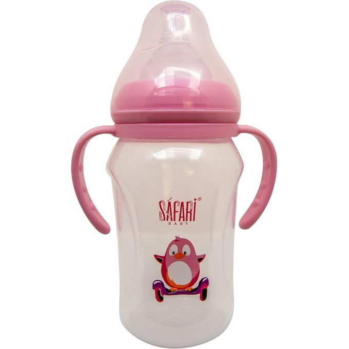 سفاري ببرونه باليد عنق عريض 270مل بينك