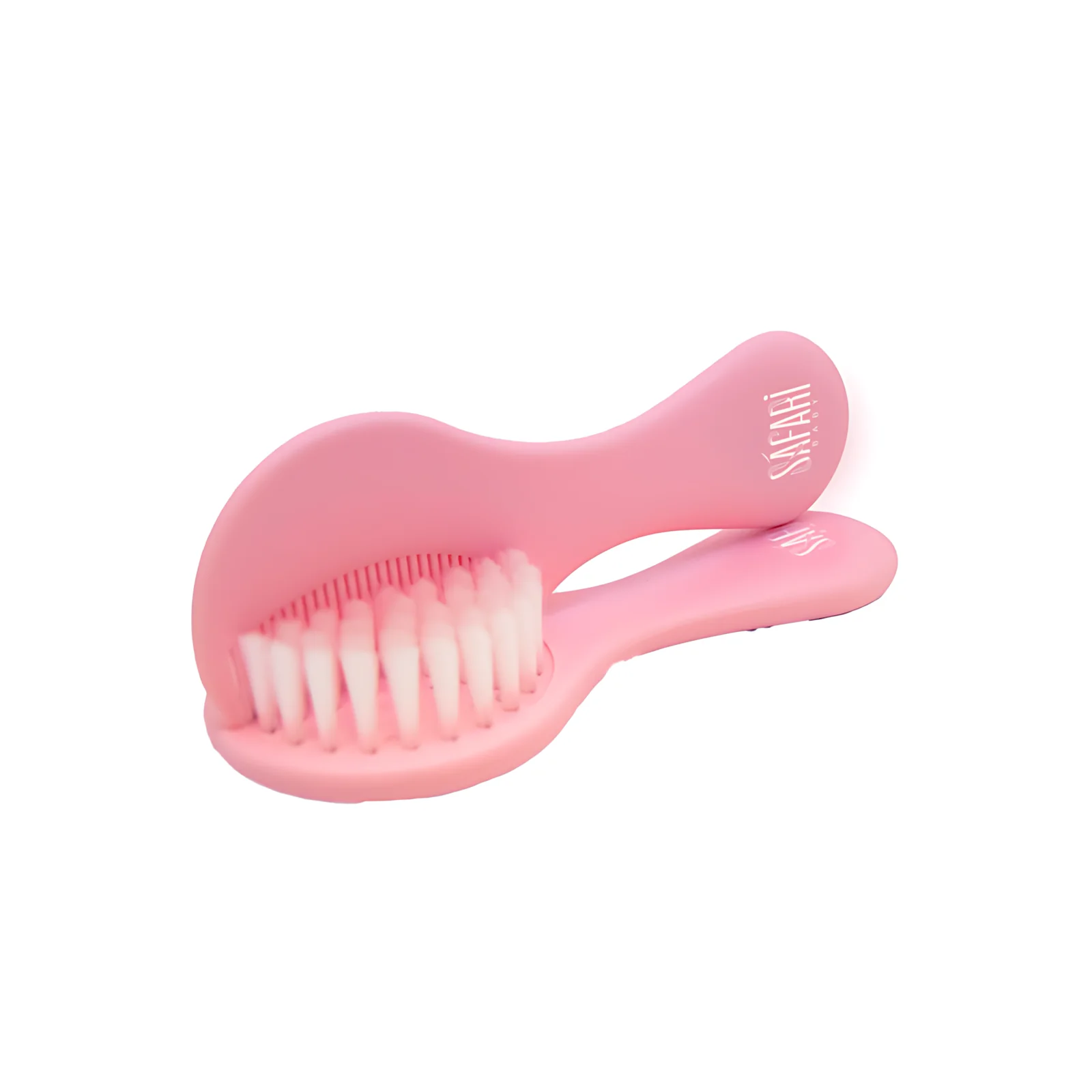 سفاري طقم فرشه ومشط شعر ناعم بينك