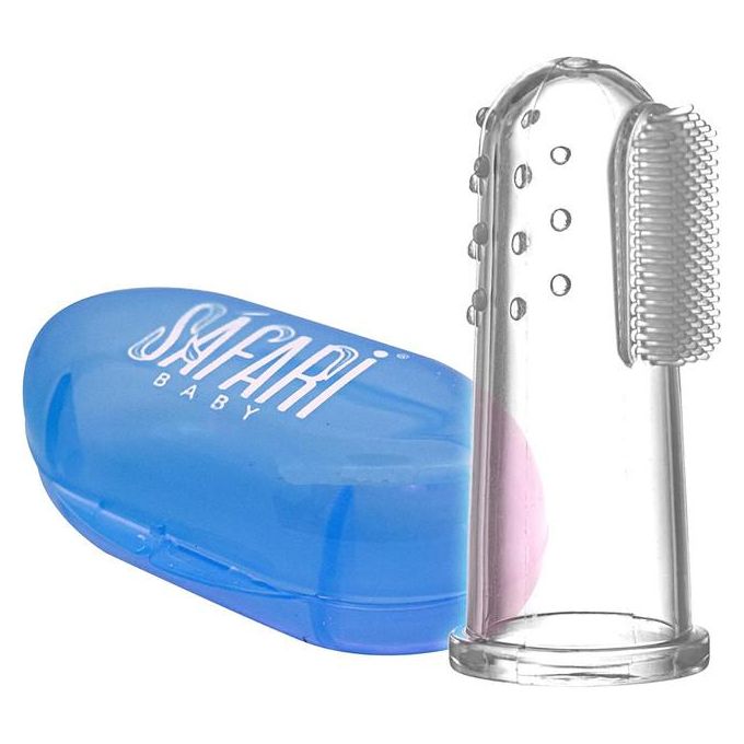 سفاري فرشه أسنان سيليكون للأطفال ازرق