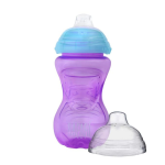 سفاري كوب تعليمى ماصة سيليكون بغطاء 330 ملى 6+ اشهر بنفسجي