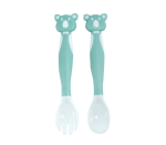 ⁦سفاري طقم شوكه وملعقه سفارى ازرق قابله للثني ازرق⁩ - الصورة ⁦2⁩