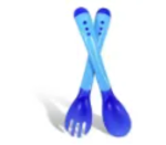 ⁦سفاري طقم شوكه وملعقه سفارى متغيرة الحراره ازرق⁩ - الصورة ⁦2⁩