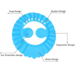 ⁦شاور كاب للأطفال قابل للتعديل مناسب لغسل الشعر وحماية الوجه و الاذن ازرق⁩ - الصورة ⁦2⁩