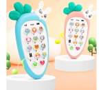 ⁦هاتف تليفون بيبي على شكل جزرة بإضاءة وصوت للاطفال محاكاة لعبة الهاتف المحمول⁩ - الصورة ⁦2⁩